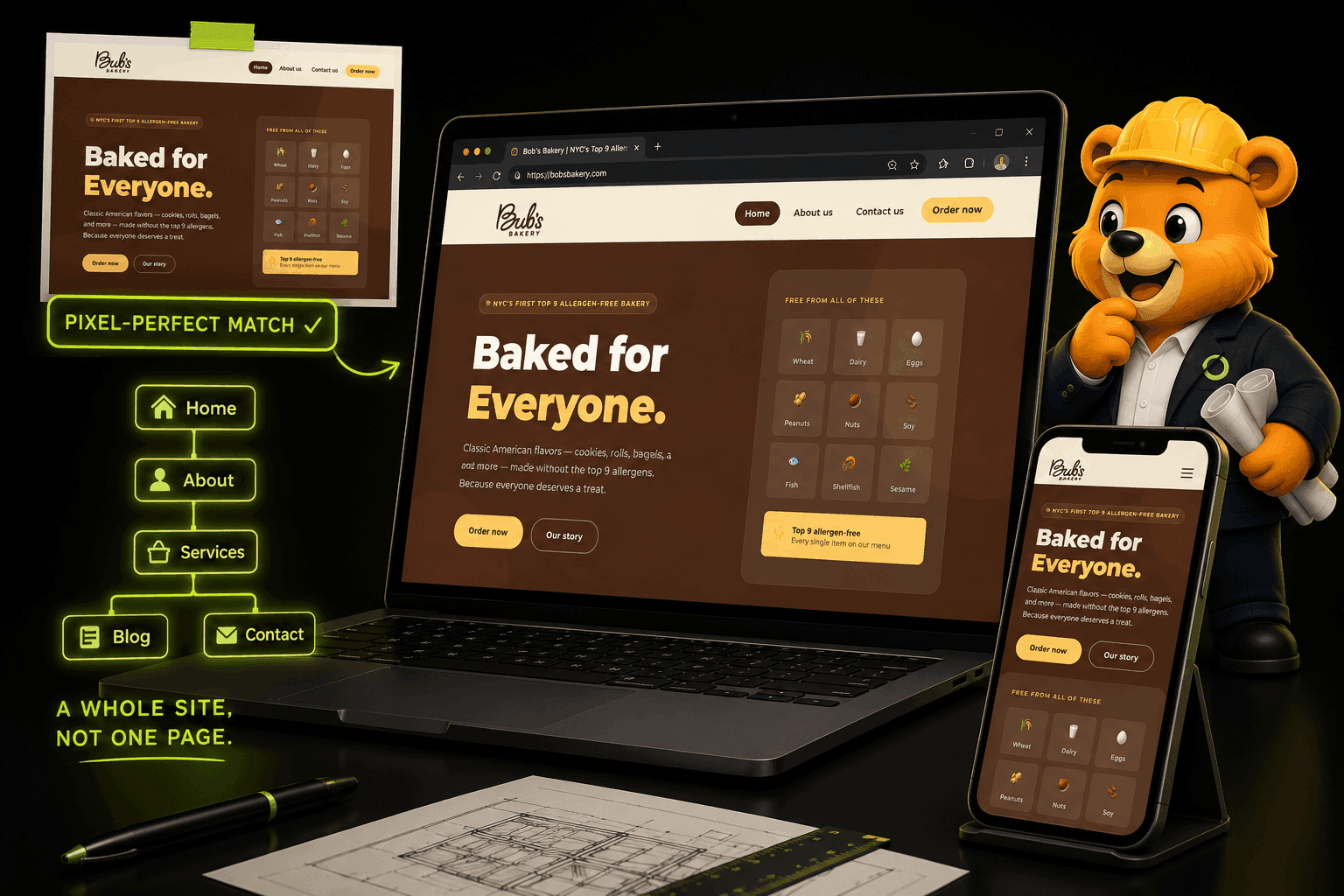 A full multi-page website built and hosted by Done On Command
