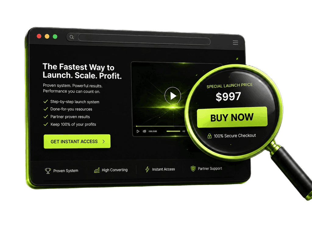 Sales page preview — the page your traffic lands on